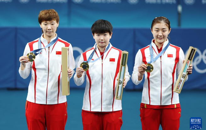 巴黎奧運會 | 國乒女團五連冠 中國夏奧300金